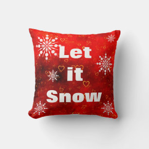 Coussin Décor Laisser neiger Cristal Flocon de neige Noël