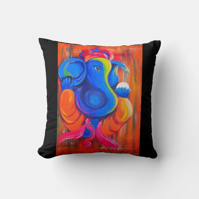 Coussin Décor Lord Ganesha Mythologie indienne (Recto)