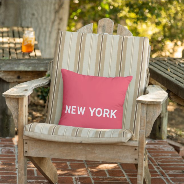 Coussin Décor minimaliste moderne rouge New York (Chaise)