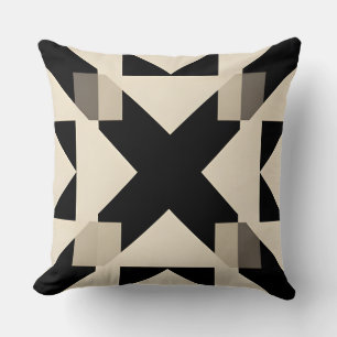Coussin Décor moderne minimaliste géométrique noir et blan