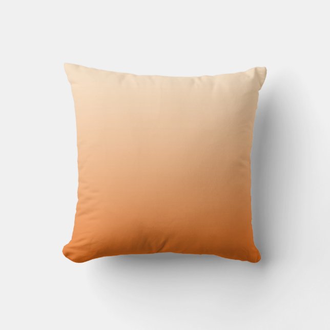 Coussin Décor Moderne Tendance Crème Orange Trempé (Recto)