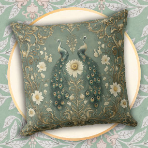 Coussin Décor Paon Fantaisiste