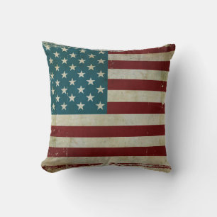 Coussin Décor rustique americana patriotique de drapeau d