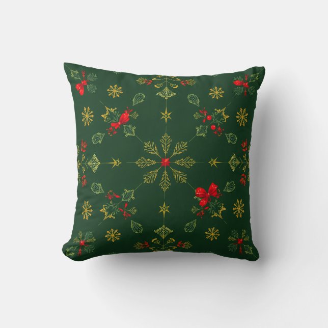 Coussin Décor Vert (Recto)