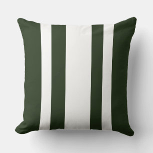 Coussin Décorateur à rayures vertes et blanches