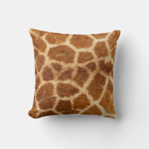 Coussin Décorateur d'impression d'animal de girafe