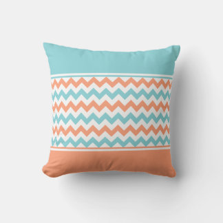 Coussin décorateur élégant Chevron & Monogram