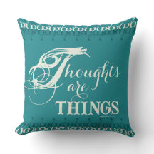 Coussin décoratif 20" "Les pensées sont des choses