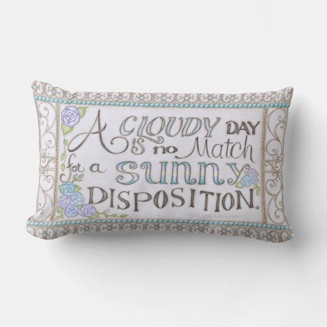 Coussin décoratif à disposition ensoleillée (Recto)