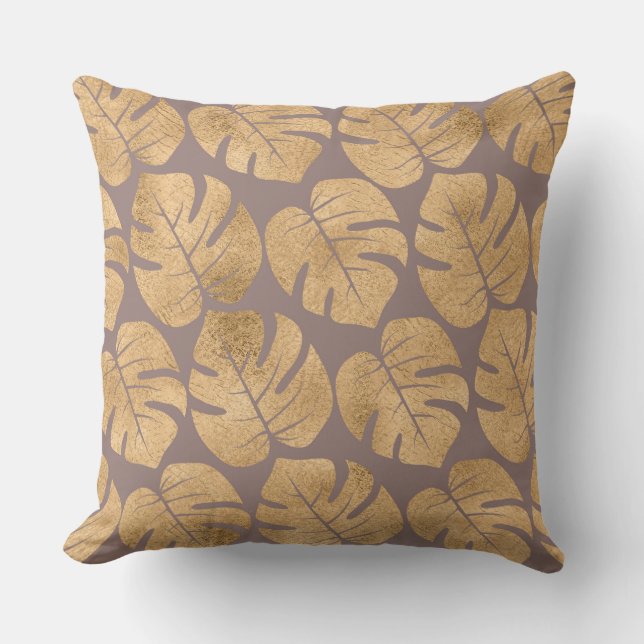 Coussin décoratif à feuille d'or (Recto)