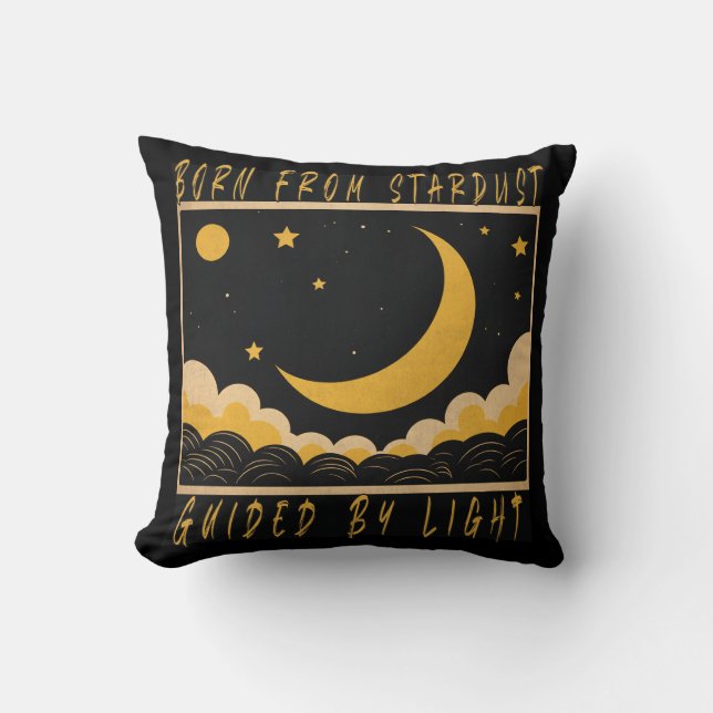 Coussin décoratif à motif croissant de lune confor (Recto)