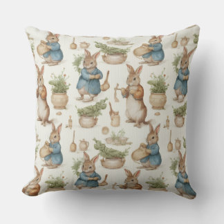 Coussin décoratif à motif de lapin