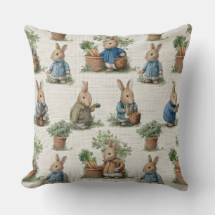 Coussin décoratif à motif de lapin