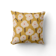 Coussin décoratif à motif floral vintage des année
