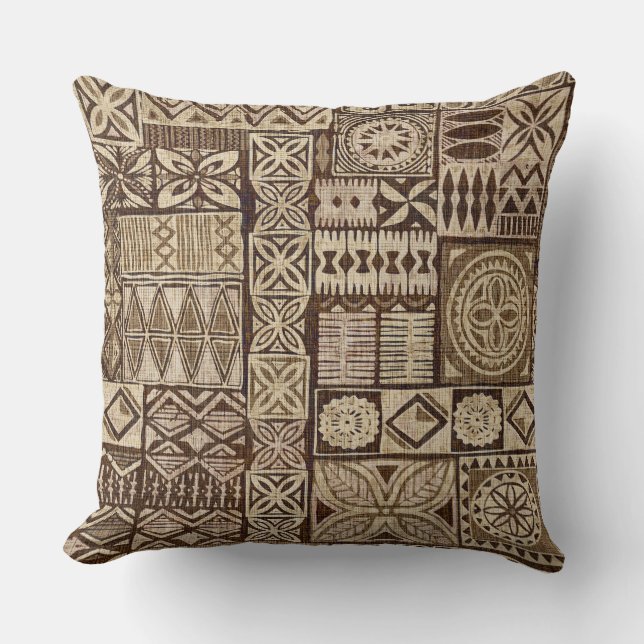 coussin décoratif à motif hawaïen (Recto)