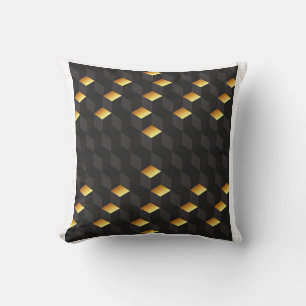 coussin décoratif à motif hexagonal