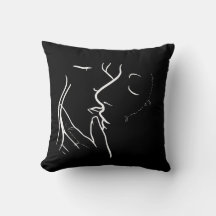 Coussin décoratif à motif minimaliste "Chuchotemen