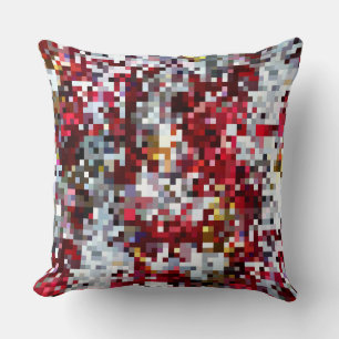 Coussin décoratif à motif mosaïque multicolore