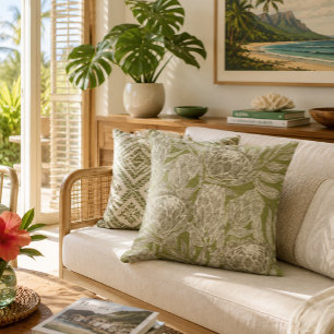 coussin décoratif à motif protea