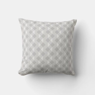 Coussin décoratif à plis gris motif géométrique