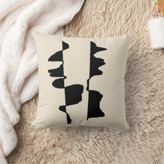 Coussin Décoratif Abstrait Dual face - Écru