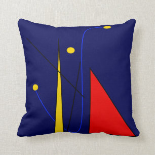 Coussin décoratif Abstrait inspiré par Miro