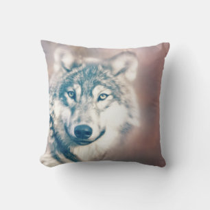 Coussin décoratif accent de loup d'hiver
