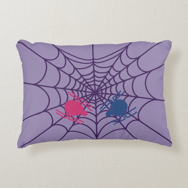 Coussin décoratif accent de toile d'araignée en fo (Devant)