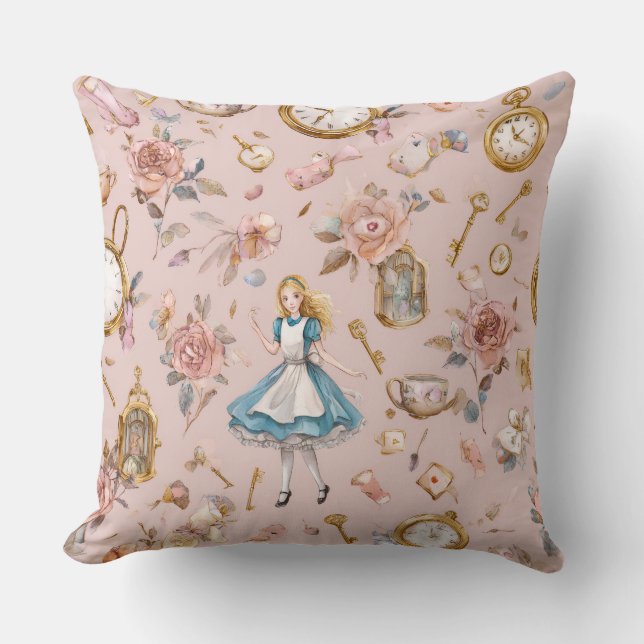 Coussin décoratif Alice au pays des merveilles (Recto)