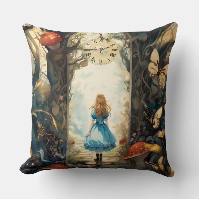 Coussin décoratif Alice au pays des merveilles (Recto)