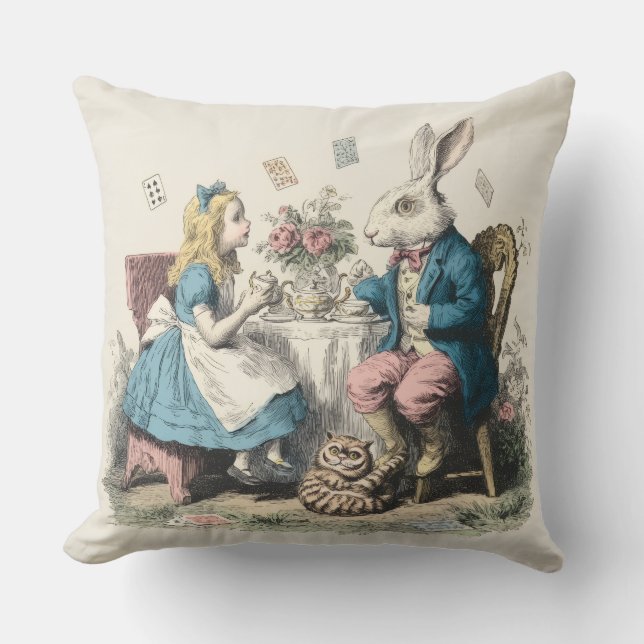 Coussin décoratif Alice au pays des merveilles (Recto)