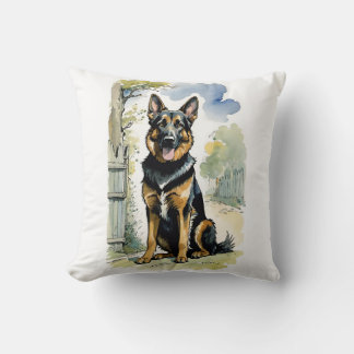 Coussin décoratif allemand berger chien