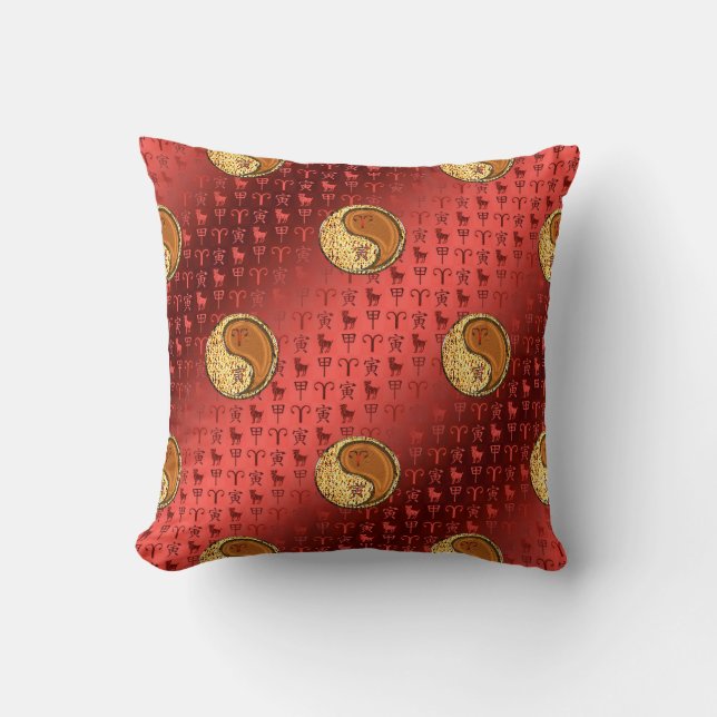 Coussin décoratif Aries & Wood Tiger (Recto)