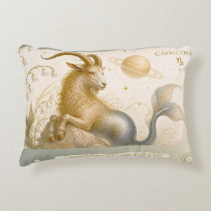 Coussin décoratif Art Nouveau Capricorne