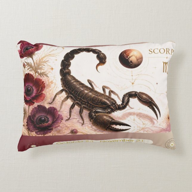 Coussin décoratif Art Nouveau Scorpion (Devant)