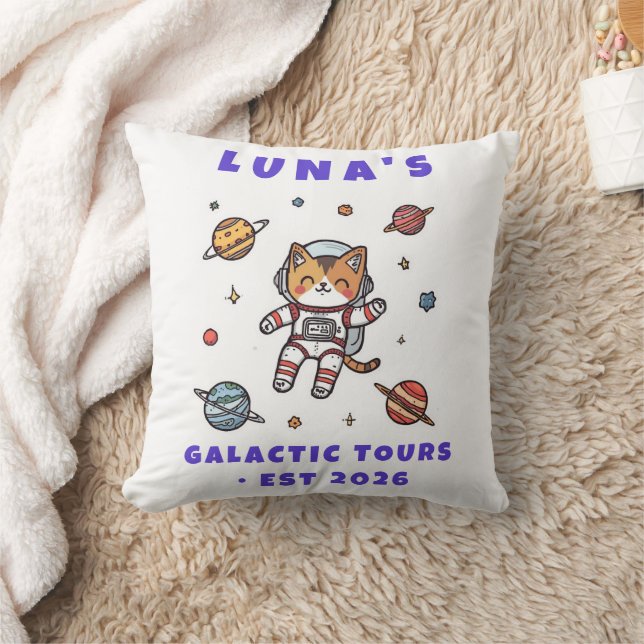 Coussin Décoratif Astronaute Chat de l'Espace Pers (Couverture)