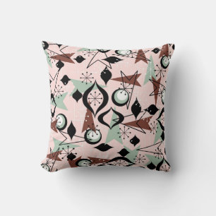 Coussin décoratif Atomic, rose, noir et aqua Fifti