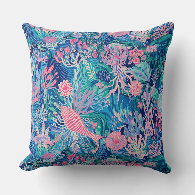 Coussin décoratif au motif graphique élégant (Recto)