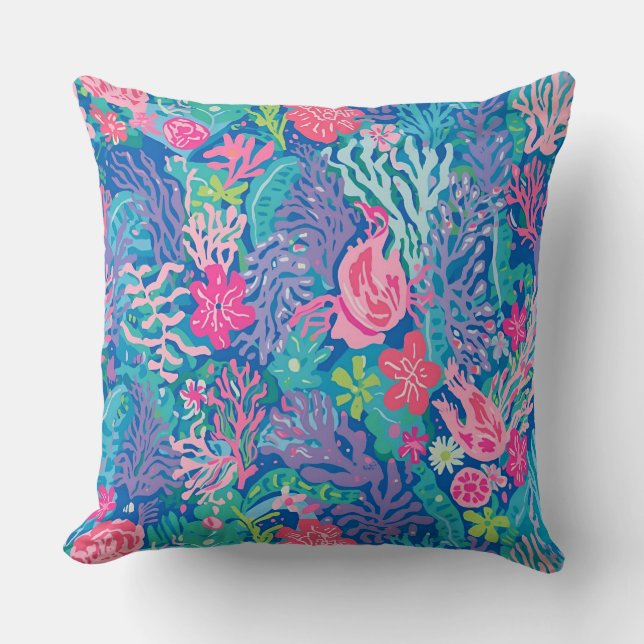 Coussin décoratif au motif graphique élégant (Recto)