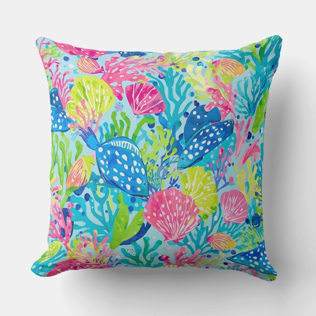 Coussin décoratif au motif graphique élégant (Recto)