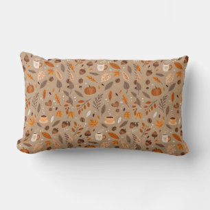 Coussin décoratif aux feuilles d'automne et citrou