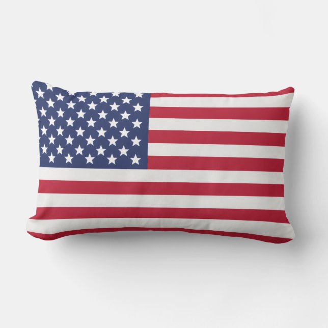 Coussin décoratif avec drapeau patriotique des Éta (Recto)