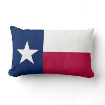 Coussin décoratif avec le drapeau du Texas Lone St