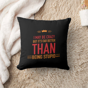 Coussin décoratif avec l'inscription « Je suis peu