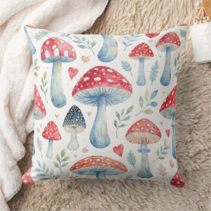 coussin décoratif avec motif à l'aquarelle d'histo