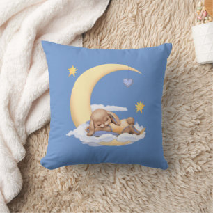 Coussin décoratif avec somptueux lapin moelleux