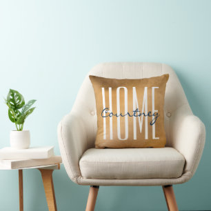 Coussin décoratif avec votre nom en cuivre et mari