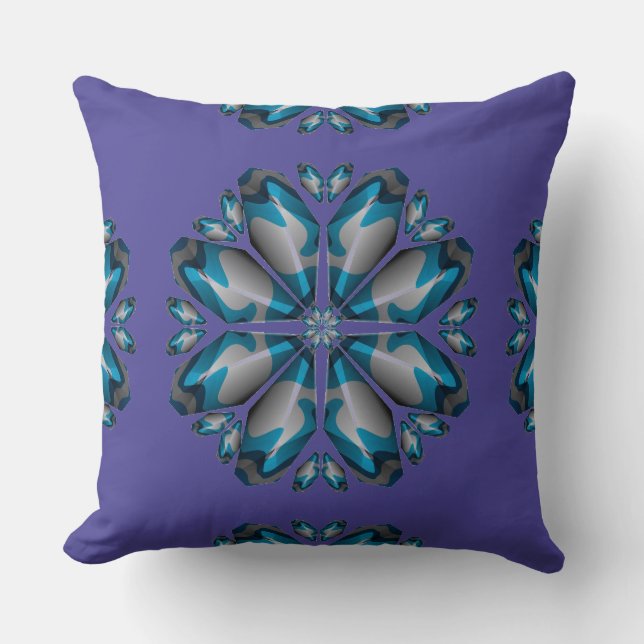 Coussin décoratif bleu (Recto)