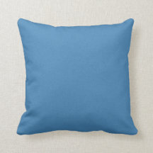 Coussin décoratif bleu uni