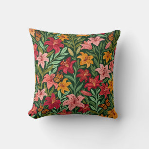 Coussin décoratif Boho Floral Lily & Butterfly